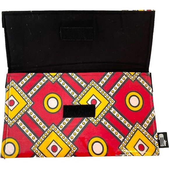 🍀Sleepy Giraffe Multicolor Geometric Print Bifold Wallet Purse - Picture 2 of 8